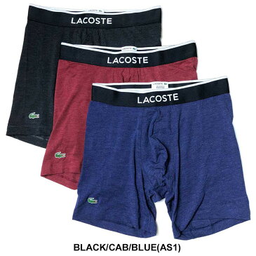 LACOSTE(ラコステ)ミドル ボクサーパンツ 3枚セット お買い得 パック メンズ 下着 RAMC803