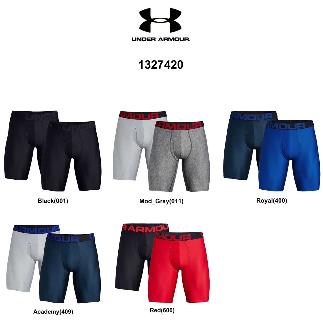 (SALE)UNDER ARMOUR(アンダーアーマー)ボクサーパンツ UA Tech 9インチ Boxerjock 2枚セット 1327420