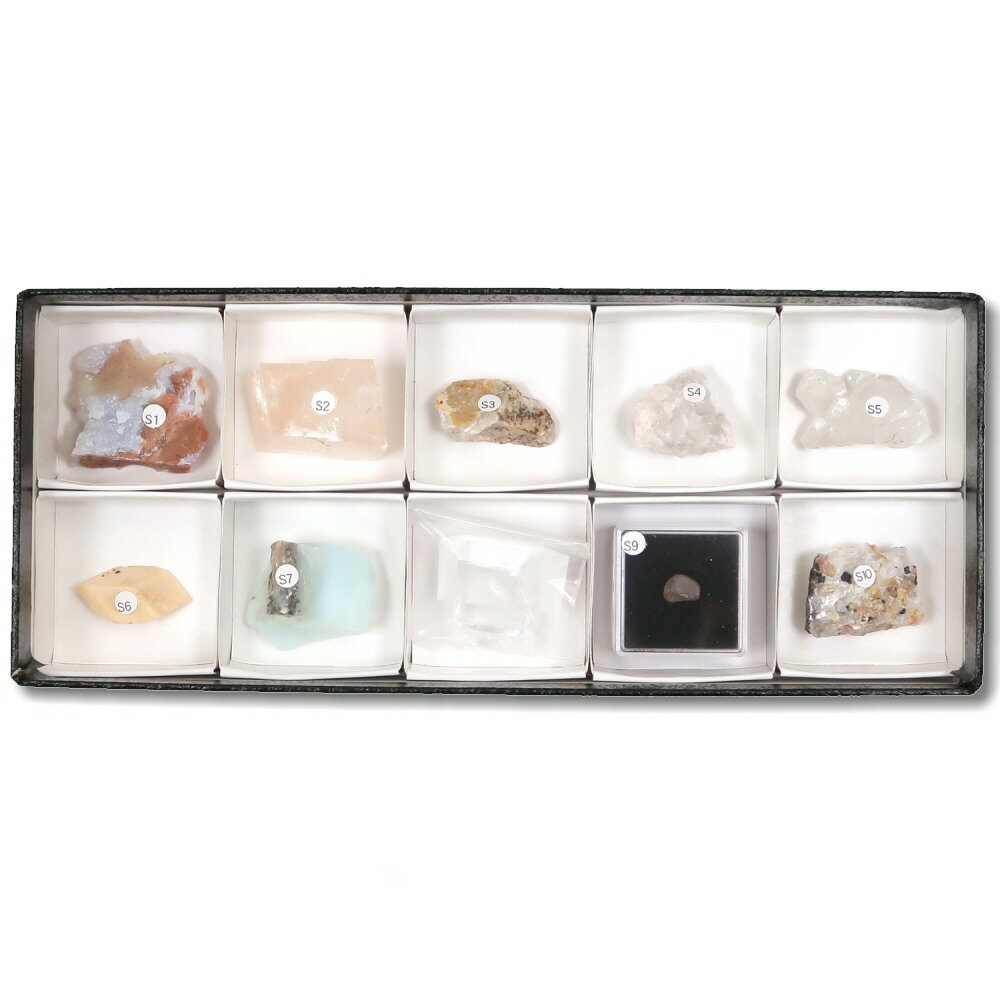 蛍光鉱物標本（短波）10種