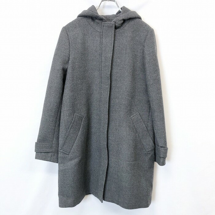 【開催中】＼FASHION SPECIAL FAIR | ～5月7日(火)09:59／最大20%OFFクーポン配布中※バナー参照■□【中古】Theory luxe セオリーリュクス 38 レディース 女性 Aライン コート パーカー 無地 裏地付き 長袖 日本製 毛×ナイロンなど メランジ グレーのサムネイル