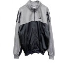 【もうすぐ開催|SALE商品多数!!|明日06/04日(水)20:00〜06/11(水)01:59\6月楽天スーパーSALE/クーポン配布中】【中古】アディダス adidas ジャケット 裏地無し ハイネック ロゴ刺繍 長袖 ポリ100% M ヘザーグレー 杢グレー×チャコールグレー×白 メンズ(4)