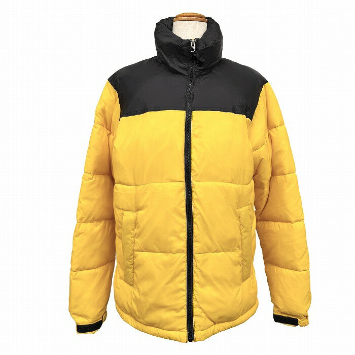 Rakuten - 【中古】[印象AB] niko and ... ニコアンド ジャケット レディース M (3) イエロー 黄×黒 ナイロン100% ジップポケット 内ポケット×1 裾に調節ゴム 中綿入り ハイネック ロゴ刺繍 隠しフード 長袖 ジップアップ