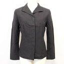 【中古】COMME CA DU MODE コムサデモード 9 (M) レディース 薄手 オープンカラーシャツジャケット 長袖 ボタン留め 無地 綿100% ダー...