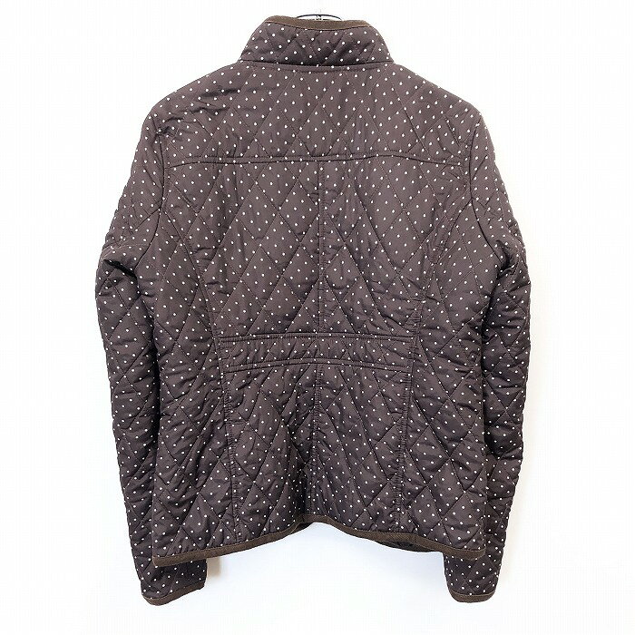 【中古】[印象A] ROPE PICNIC ロペピクニック キルティングジャケット レディース 38 パープルブラウン あずき色 ポリ100% モックネック 若干薄手 中綿 ドット柄 水玉 ボタン留め 長袖 undo-rowa-10048038 Undo Rowa 楽天市場店 サンプル画像2