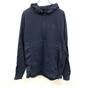 【中古】UNDER ARMOUR アンダーアーマー M メンズ FITTED プルオーバー スウェット パーカー ジャケット 裾サイドにジップ 裏毛 長袖 ネイ...