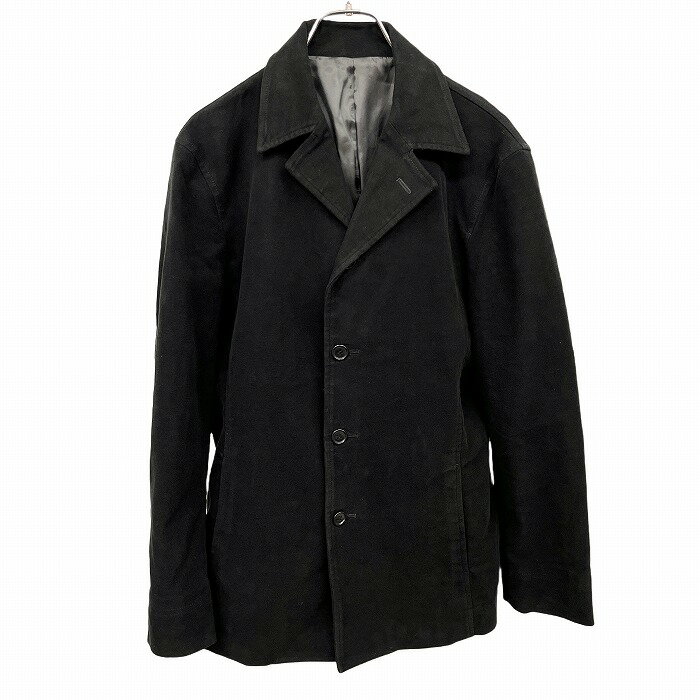 【開催中|全品PT10倍＼楽天スーパーSALE限定!! ★30%OFF★／対象商品|〜12/11(木)01時59分まで|専用クーポンも配布中】【中古】タケオキクチ TAKEO KIKUCHI 微起毛 ジャケット 総裏地 長袖 4つボタン留め 無地 内ポケット×1 日本製 綿×ポリ 2 ブラック 黒 メンズ