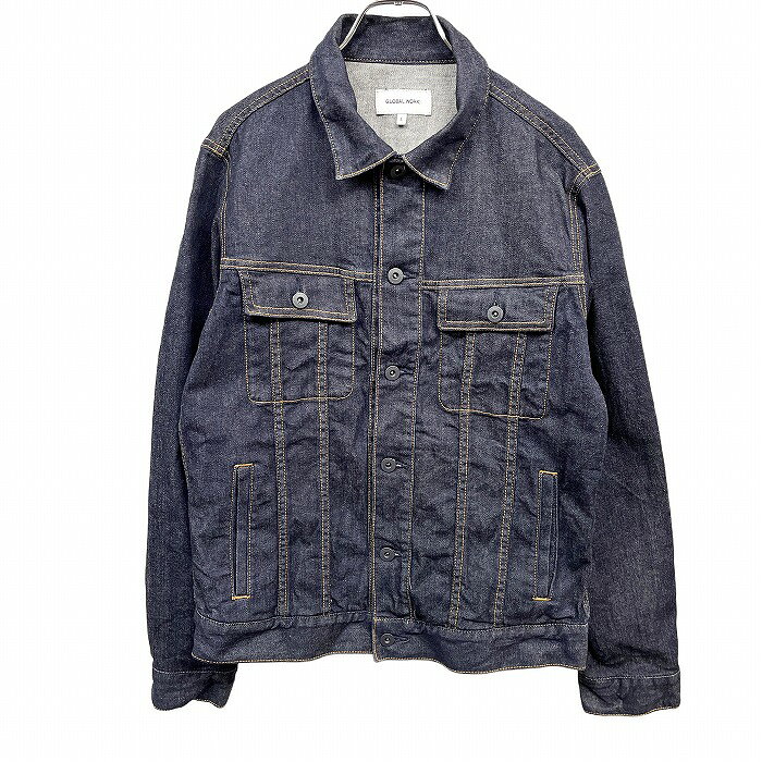 【中古】[印象AB] GLOBAL WORK グローバルワーク デニムジャケット / Gジャン / ジージャン レディース L ネイビー 紺 綿×ポリウレタン 若干ストレッチ 無地 長袖 ボタン留め undo-rowa-10058935 Undo Rowa 楽天市場店 パッケージ画像