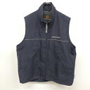 【中古】ROSSIGNOL ロシニョール M メンズ 薄手 ジップアップ ベスト ノースリーブ ブルゾン ジャケット 微起毛裏地 ロゴ刺繍 ポリ100% ネイビ...