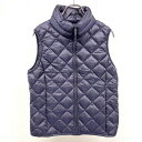 【中古】UNIQLO ユニクロ M レディース ウルトラライトキルティングダウンベスト ジップアップ ナイロン100%(ダウン90%+フェザー10%) ネイビー...