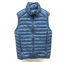 【中古】ユニクロ UNIQLO ウルトラライトダウンベスト ジップジャケット ハイネック 無地 ナイロン100%(ダウン90%+フェザー10%) S 青系 メン...