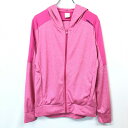 【中古】adidas NEO LABEL アディダス ネオレーベル L レディース 薄手 ジップアップ パーカー カットソー スポーツ 長袖 ポリ100% ヘザ...
