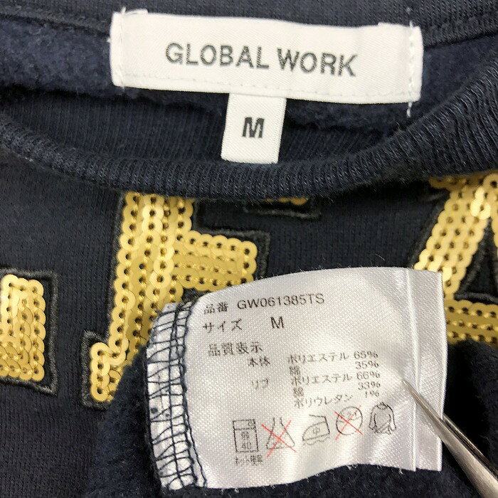 【中古】[印象AB] GLOBAL WORK グローバルワーク スウェットシャツ / トレーナー / カットソー レディース M 紺 ポリ×綿 裏起毛 スパンコールデザイン 長袖 undo-rowa-10048366 Undo Rowa 楽天市場店 サンプル画像3