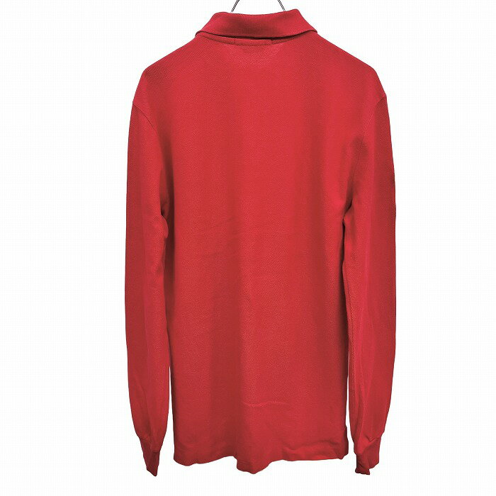 【開催予定＼Black Friday|ブラックフライデー|11/20(木)20時00〜／期間中使える最大2千円OFFクーポン配布中】【中古】ポロバイラルフローレン ポロシャツ 鹿の子 ビッグポニー 細い袖 長袖、ロングテール 綿100% M レッド 赤×黄×黒 メンズ(レディース？)