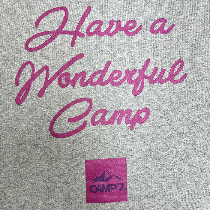 【中古】[印象AB] CAMP7 キャンプセブン パーカー / スウェット レディース M 杢グレー 杢グレー×パッションピンク 綿100% 後ろが少し長め ジップアップ 裏毛 両面プリント 長袖 undo-rowa-10062934 Undo Rowa 楽天市場店 サンプル画像3