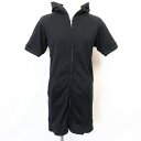 【中古】BEAMS BOY ビームスボーイ - レディース 女性 ダブルジップロングパーカー カットソーチュニック 無地 ラグラン 半袖 綿100% ブラック ...