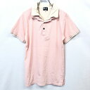 【中古】TK TAKEO KIKUCHI ティーケー 2 メンズ(レディース？) ポロシャツ Tシャツ生地 オープンカラー レイヤード風 半袖 綿100% ピンク