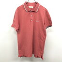 【全品PT20倍|開催中|本日24時間限定〜23:59まで\毎月1日はワンダフルデー!!/ 専用クーポンで更に割引】【中古】TOMMY トミー M メンズ 男性 ポロシャツ カットソー 鹿の子 ロゴ刺繍 半袖 ショートスリーブ ロングテール 綿100% コットン ピンク(4)