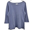 【中古】オールドネイビー OLD NAVY カットソー 丈が少し長め 無地 7分袖 ボートネック S ヘザーネイビー 杢紺 レディース|詳細画像