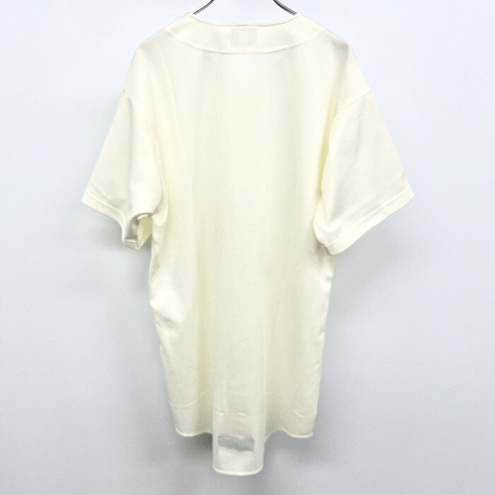 【中古】[印象AB] asics BASEBALL アシックス ベースボール ベースボールシャツ メンズ 2XO (3XL) ライトイエロー ポリ100% 野球 リブストライプ 半袖