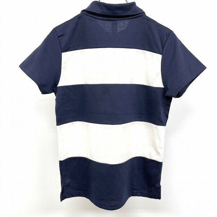 Undo Rowa 楽天市場店の【新品】[印象N] creer クレエ ポロシャツ / カットソー レディース M ヘザーネイビー×ヘザーホワイト 杢紺 ポリ×綿 微起毛 Tシャツ生地 ボーダー 切り返し生地 半袖｜アングル2