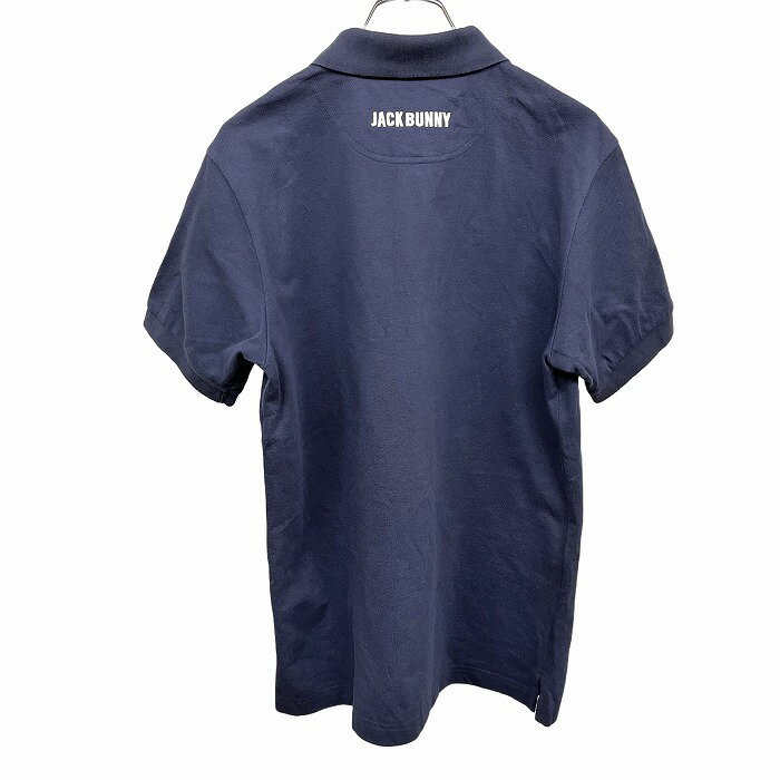 【中古】ジャックバニー バイ パーリーゲイツ Jack Bunny!! by PEARLY GATES ゴルフ ポロシャツ 半袖 綿100% 4 ネイビー 紺 レディース(メンズ？)