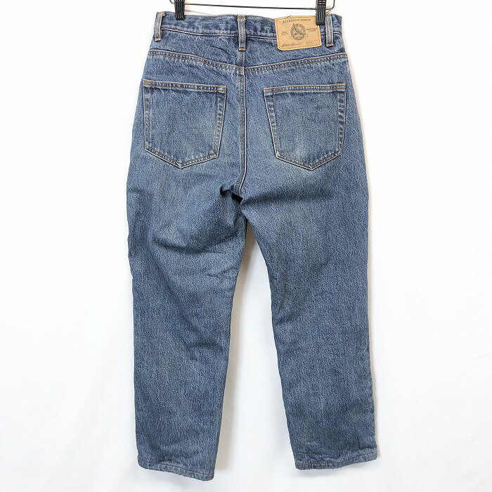 【楽天スーパーSALE限定!! ＼★半額★／対象商品|12月4日(木)20時00分〜12月11日(木)01時59分まで】【中古】Eddie Bauer エディーバウアー 29 メンズ デニム パンツ ジーンズ ジーパン 若干テーパード チェック柄裏地 ロング 綿100% ブルー 青