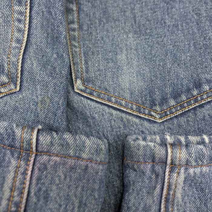 【楽天スーパーSALE限定!! ＼★半額★／対象商品|12月4日(木)20時00分〜12月11日(木)01時59分まで】【中古】Eddie Bauer エディーバウアー 29 メンズ デニム パンツ ジーンズ ジーパン 若干テーパード チェック柄裏地 ロング 綿100% ブルー 青