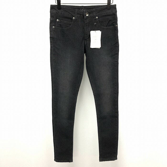 【全品PT20倍!!開催中|～11/27(木)01時59分まで＼Black Friday★ブラックフライデー／最大2千円OFFクーポンも】【新品】ZIP FIVE - XS メンズ スキニー デニム パンツ ジーンズ ジーパン USED加工 綿×ポリエステル×ポリウレタン ダークネイビー(黒？)