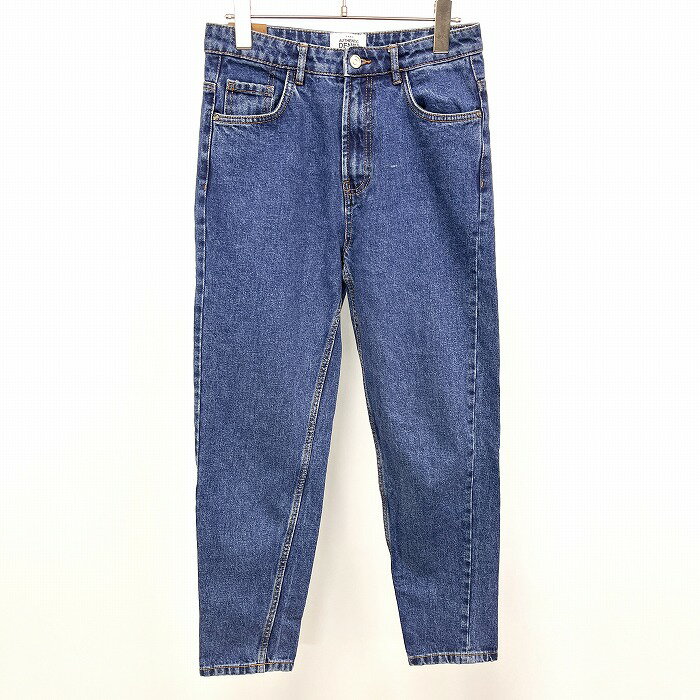 【中古】ZARA AUTHENTIC DENIM BY TRF ザラ 04 レディース デニム パンツ ジーンズ ジーパン テーパード ジップフライ 紙パッチ 綿100% ブルー 青