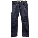【中古】シフリー SiFURY デニム パンツ ジーンズ ジーパン 無地 赤耳 レッドタブ ストレート ジップフライ 綿100% L (2) 青 レディース(メンズ?)(4)