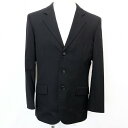 【もうすぐ終了|楽天スーパーSALE限定!! \★半額★/対象商品|9月4日(木)20時00分~9月11日(木)01時59分まで】【中古】INED HOMME BASIC イネドオム 1 メンズ テーラードジャケット 背抜き裏地 無地 長袖 肩パッド入り 毛100% (キュプラ裏地) ブラック 黒