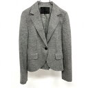 【楽天スーパーSALE限定!! \★30%OFF★/対象商品|6月4日(水)20時00分〜6月11日(水)01時59分まで】【中古】UNTITLED アンタイトル 1 レディース テーラードジャケット 総裏地 1つボタン留め 無地 袖口スリット 長袖 ウール×アンゴラ ヘザーグレー(4)