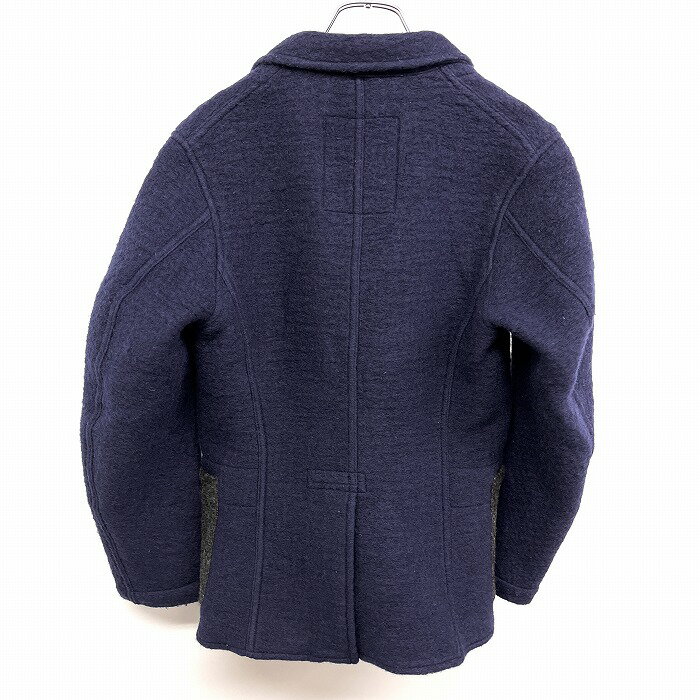 【全品PT20倍!!開催中|〜11/27(木)01時59分まで＼Black Friday★ブラックフライデー／最大2千円OFFクーポンも】【中古】FAT - M (TITCH) メンズ(レディース？) 起毛 テーラードジャケット 4つボタン留め 裏地無し 長袖 毛×ポリ×アクリル ネイビー×グレー 紺