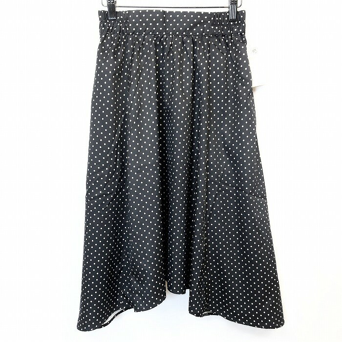 【新品】[印象N] earth music＆ecology アースミュージックアンドエコロジー サイドイレヘムスカート / ボトムス レディース F ブラックなど 黒 ポリ100% 薄手 フレア 裏地無し ドット柄 undo-rowa-10043500 Undo Rowa 楽天市場店 パッケージ画像