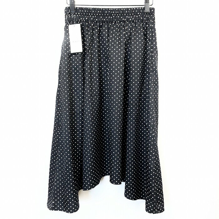 【新品】[印象N] earth music＆ecology アースミュージックアンドエコロジー サイドイレヘムスカート / ボトムス レディース F ブラックなど 黒 ポリ100% 薄手 フレア 裏地無し ドット柄 undo-rowa-10043500 Undo Rowa 楽天市場店 サンプル画像2