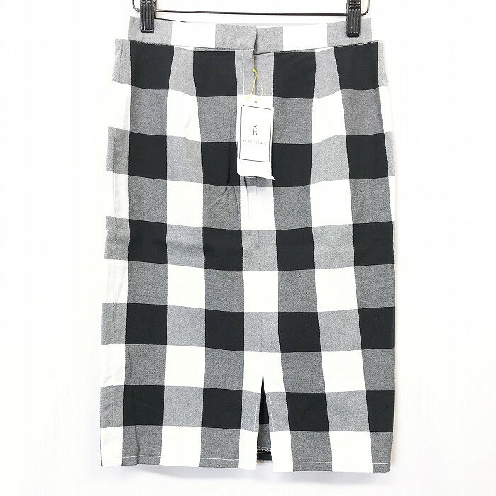 【新品】[印象N] ROPE PICNIC ロペピクニック ストレッチタイトチノチェックスカート レディース 38 ブラック 黒 綿×ポリウレタン 裏地無し ひざ丈 undo-rowa-10045861 Undo Rowa 楽天市場店 サンプル画像2