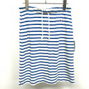 【開催中|全品PT20倍|本日11/1(土)23:59まで\FASHION SPECIAL FAIR & 24時間限定!!毎月1日はワンダフルデー/】【新品/訳アリ】Champion - M レディース 若干薄手 リバーシブル カットソースカート ボーダー ウエストゴムと紐 ブルー×ホワイト 青