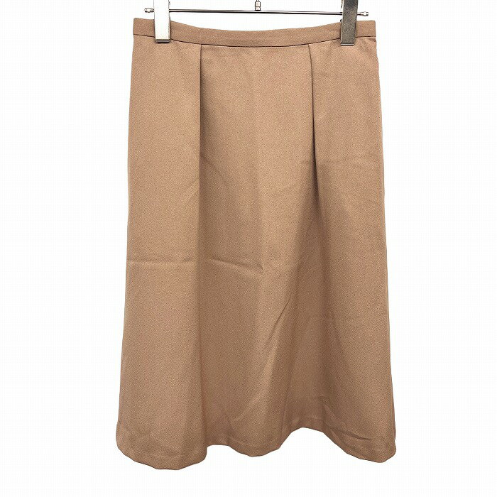 【もうすぐ開催|SALE商品多数!!|明日06/04日(水)20:00〜06/11(水)01:59＼6月楽天スーパーSALE／クーポン配布中】【中古】ナチュラルビューティーベーシック NATURAL BEAUTY BASIC Aライン スカート 裏地付き 無地 ポリ100% S ベージュブラウン 茶系 レディース