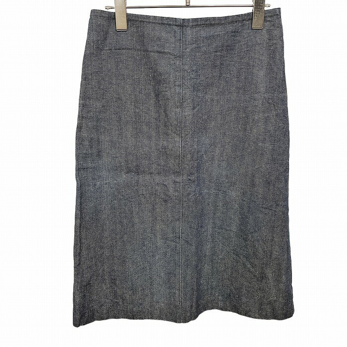 Rakuten - 【スーパーSALE★35%OFF★対象商品】【中古】[印象AB] A.P.C. アーペーセー デニムスカート レディース 36 ブルー 青 綿×麻 裏地付き 無地 サイドファスナー ひざ下丈 Aライン ベルトループ無し