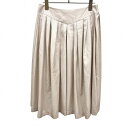 【全品ポイント10倍|開催中|SALE商品多数!!|〜06/11(水)01:59まで\6月楽天スーパーSALE/クーポン配布中】イネス 【新品】銀座マギー ignes フレアスカート ひざ下丈 ロング ウエストタック ウエストゴム 無地 ポリ100% 40 杢ベージュ レディース(4)