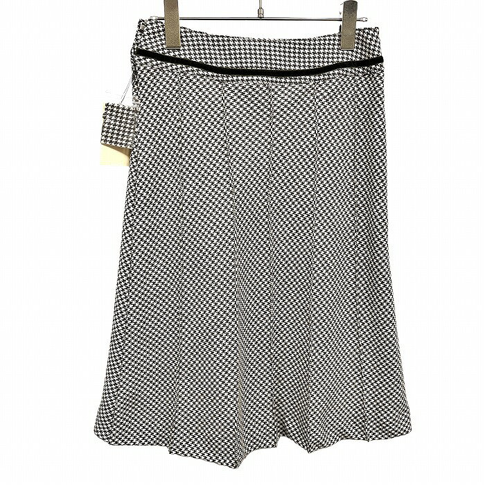 【当店限定SALE＼☆★半額★☆／対象商品】【新品】[印象N] ROPE PICNIC ロペピクニック スカート レディース 36 ブラウン 茶×白 ウール×ポリ サイドファスナー 若干薄手 ひざ丈 千鳥格子 フレア 裏地付き undo-rowa-10062439 Undo Rowa 楽天市場店 サンプル画像2