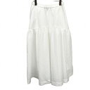 【開催中|全品PT20倍|本日11/1(土)23:59まで\FASHION SPECIAL FAIR & 24時間限定!!毎月1日はワンダフルデー/】【新品/訳アリ】UNITED ARROWS スカート ロング フレア クレープ生地 無地 ウエストゴム 裏地付き ポリなど 38 オフホワイト レディース