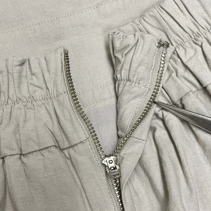 【新品/訳アリ】[印象NB] GLOBAL WORK グローバルワーク ロングスカート レディース M グレーベージュ系 麻など 後ろファスナー 裏地はひざ上あたりまで ウエストの両側にポケットあり 無地 バックスリット 裏地付き undo-rowa-10063588 Undo Rowa 楽天市場店 サンプル画像3