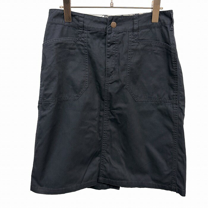 樂天商城 - 【中古】[印象AB] BEN DAVIS ベンデイビス スカート レディース L ネイビー 綿100% ひざ丈 裏地無し パッチポケット ゴリラのロゴパッチ フロントファスナー