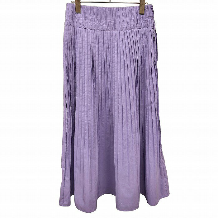 Rakuten - 【中古】[印象AB] ZARA ザラ ロングスカート レディース S パープル 紫 ポリエステル×綿 フレア 裏地無し 無地 サイドファスナー