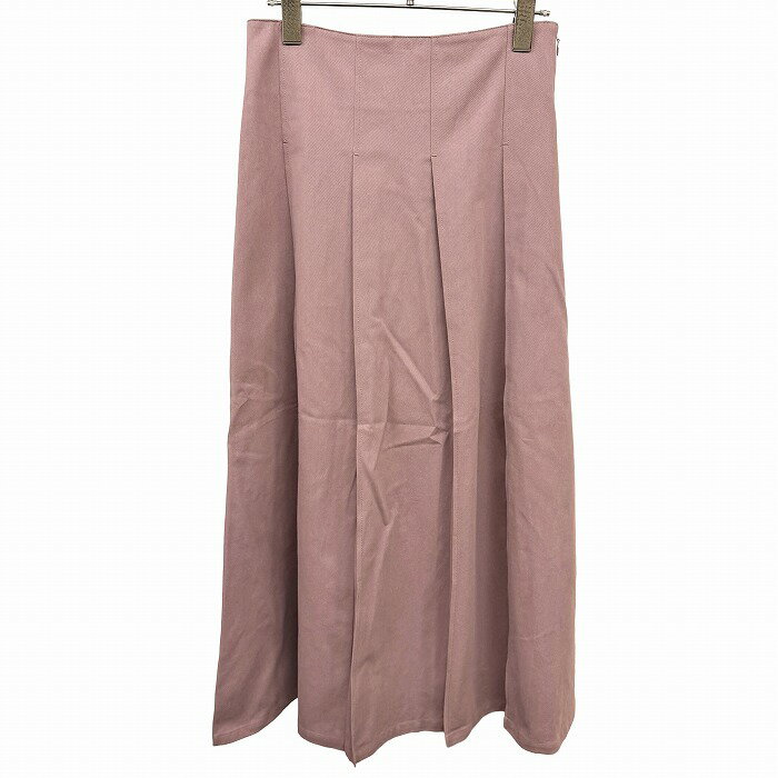 乐天商城 - 【新品】[印象N] natural couture ナチュラルクチュール ロングスカート / フレア / Aライン レディース F ピンク くすみピンク 綿100% コットン100% 無地 ウエストゴム 裏地無し サイドファスナー