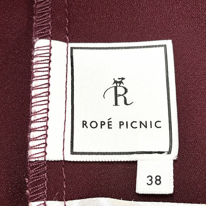 【中古】[印象AB] ROPE PICNIC ロペピクニック プルオーバー / ジョーゼットトップス / ブラウス レディース 38 ワインレッド ポリ100% 背中の首元に2つボタン 薄手 スタンドフリルカラー 無地 長袖 undo-rowa-10052773 Undo Rowa 楽天市場店 サンプル画像3