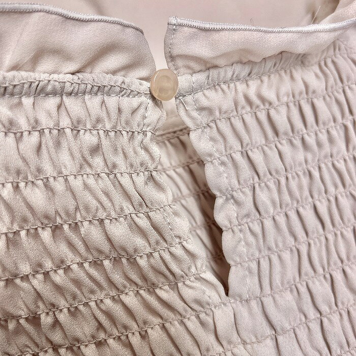 【中古】[印象AB] ROPE PICNIC ロペピクニック シャーリングトップス レディース 38 ピンクベージュ ベージュ系 ポリ100% 薄手 シフォン 無地 フリルのスタンドカラー 長袖 undo-rowa-10062802 Undo Rowa 楽天市場店 サンプル画像3