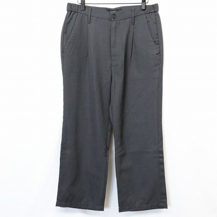 【楽天スーパーSALE限定!! \★30%OFF★/対象商品|6月4日(水)20時00分〜6月11日(水)01時59分まで】【中古】RAGEBLUE レイジブルー M メンズ 男性 ワイドパンツ トラウザーズ ストレート ウエストにゴムと紐 無地 ポリエステル×レーヨン グレー系