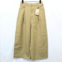 【楽天スーパーSALE限定!! \★35%OFF★/対象商品|6月4日(水)20時00分〜6月11日(水)01時59分まで】【新品】niko and ... ニコアンド L レディース カツラギアーチワイドパンツ ウエストにゴムと紐 無地 綿×ポリウレタン ベージュカーキ(4)